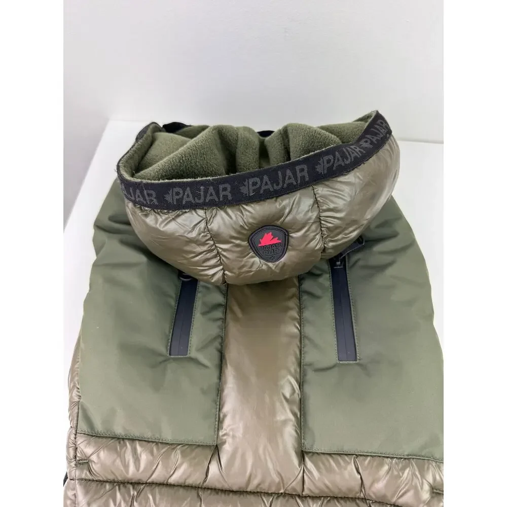 PAJAR Eddie Cold Weather Water Repel Quilted Attached Hood Winter Dog Coat L